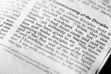 Obraz premium Mathew 28:18, a popular verse in the New Testament