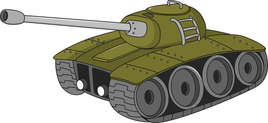 simple illustration of a tank isolated on white
