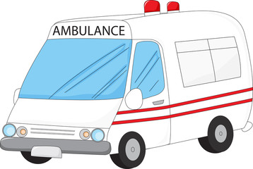 illustration of a white ambulance isolated on white © GraphicsRF