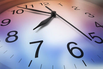 Close Up of Clock on Seamless Background