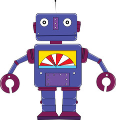 illustration d& 39 un robot avec un mètre sur sa poitrine