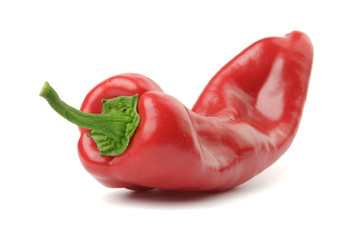 Red pepper. Isolated over white
