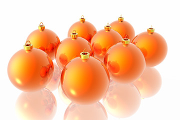 christmas decoration on the white background