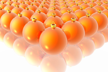 christmas decoration on the white background