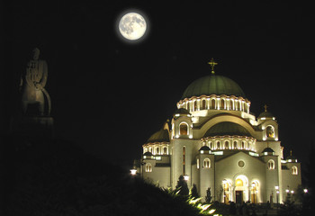 Fototapeta na wymiar Sveti Sava kościół w Belgradzie