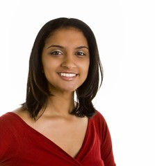 A dark beauty with beautiful complexion and smile