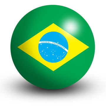 Brazilian Flag orb Button Icon