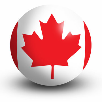 Canadian Flag orb Button Icon