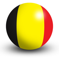 Fototapeta premium Belgium flag orb Button Icon