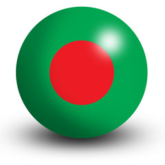Bangladesh flag orb Button Icon