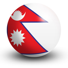 Nepal flag orb Button Icon