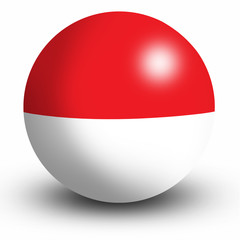 Indonesia flag orb Button Icon