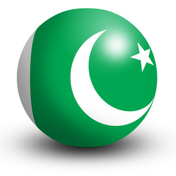 Pakistan flag orb Button Icon