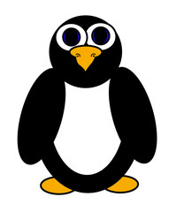 Penguin Cartoon - Isolated on white