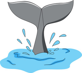Naklejka premium whale tail