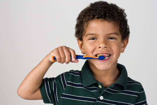 Boy Brushing his Teeth