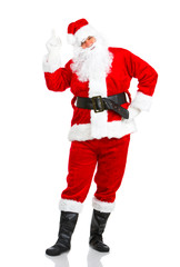 Happy Christmas Santa. Isolated over white background.