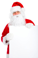 Happy Christmas Santa. Isolated over white background.