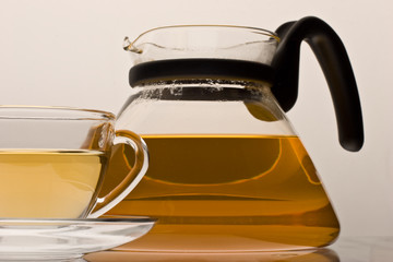 Obraz premium drink series: teapot and cup of tea