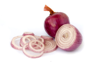 Onion isolated on white background