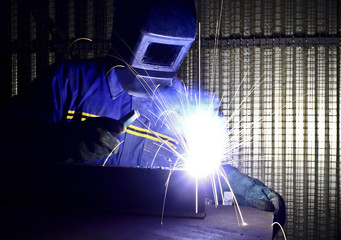 fine image of welder of work