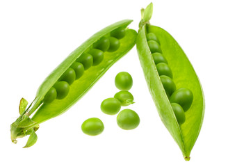 Green peas vegetable with seed closeup view