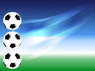 Naklejka premium flying soccer football background design