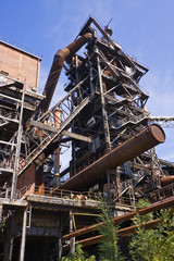 rusty structures of abandoned metallurgical plant in Germany