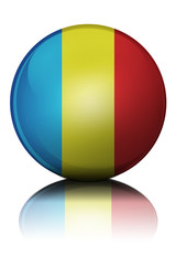 Fototapeta premium FlaggenKugel Rumänien 1.1