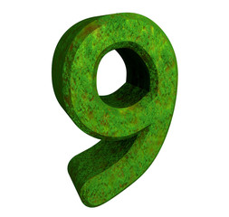 3d number 9 green