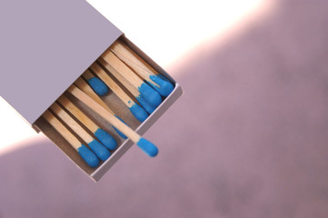 offene Streichholzschachtel