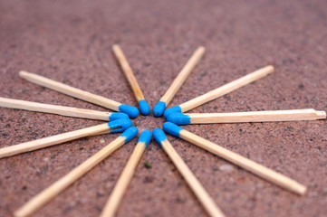 Sonne aus Streichhölzer 2