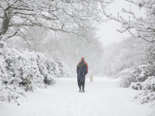 Hiking in winter