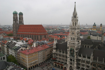 Obraz premium Marienkirche und Neues Rathaus