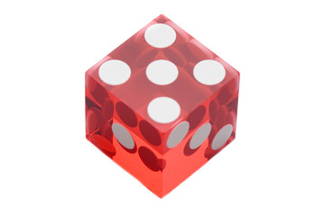 Dice of the casino a over white background