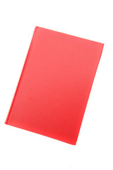 Photo of an red book on a white background