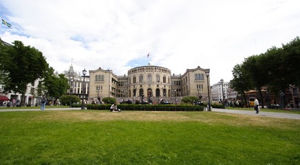 Fototapeta na wymiar Storting Parliament Oslo