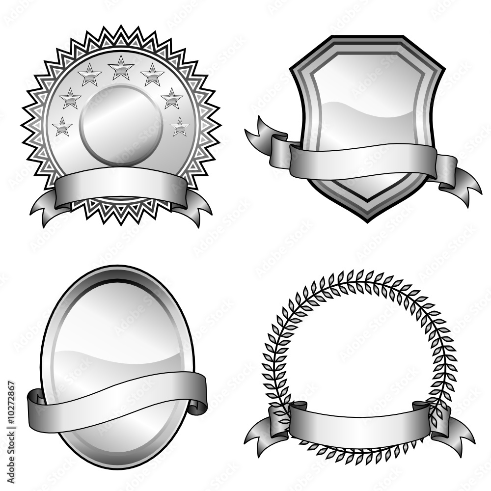 Poster black and white vector format of emblem elements.