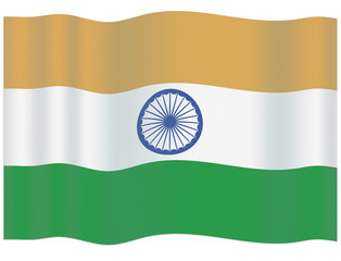 India national flag. Illustration on white background
