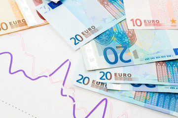 European currency banknotes
