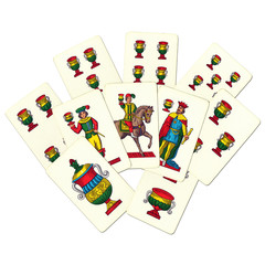 CARTE DA GIOCO NAPOLETANE: TUTTE LE COPPE A VENTAGLIO