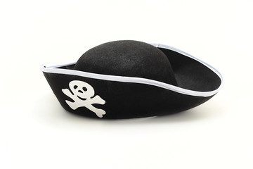 Hat pirate isolated on white background