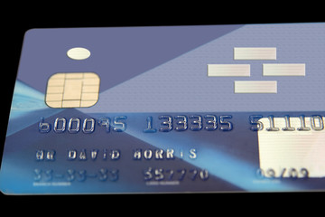 fake bank card ( totaly remade ) on a black background