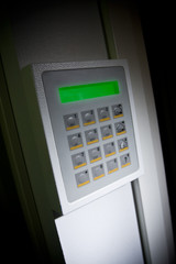 Close up image of a Security keypad