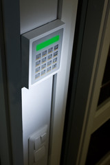 Close up image of a Security keypad