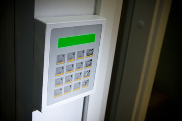 Close up image of a Security keypad