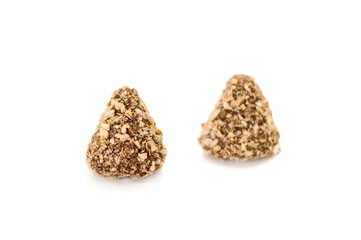 two candy on the white background