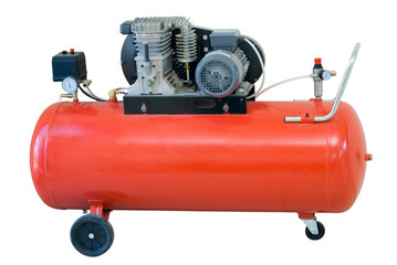 Mobile compressor of red color