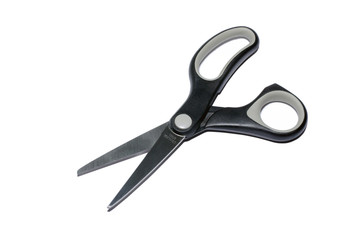 Office scissors isolated on white background with clipping path.