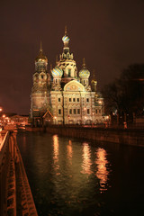 Fototapeta na wymiar Zbawiciela na Krwi rozlane, Sankt Petersburg, Rosja
